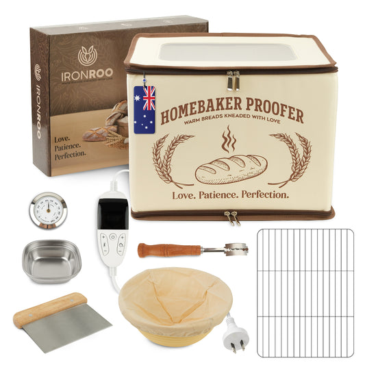 Bread Dough Proofing Box – 4-Sided Heated Bread Proofer (68°F–131°F), Upgraded 2026 Model with Temperature & Timer Control